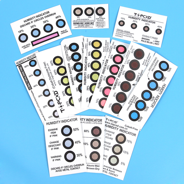 Humidity indicator cards